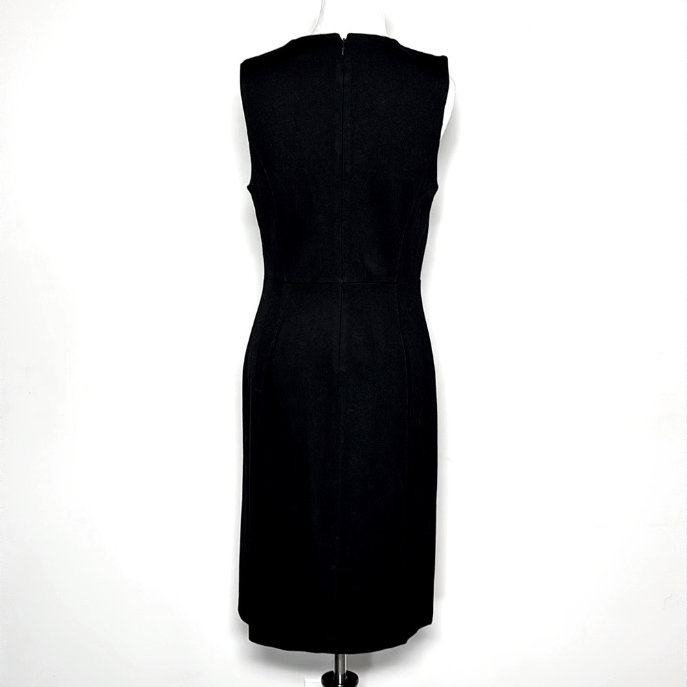 Banana Republic Women’s Black V-Neck Stretch Sheath Midi Dress Size 6 - Picture 6 of 6